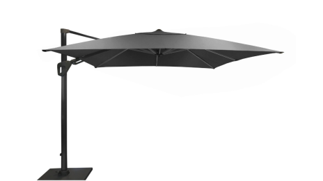 Parasol déporté Orientable 300 x 300 cm toile Sunbrella gris - SONE