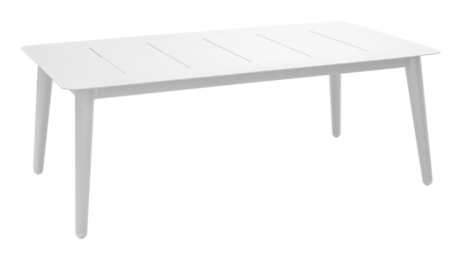 Table basse de jardin aluminium blanc - Louna