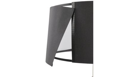 Lampe design abat-jour noir pied réglable en hauteur - LIV