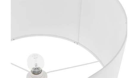 Lampadaire design abat-jour Blanc pied réglable en hauteur - LIV