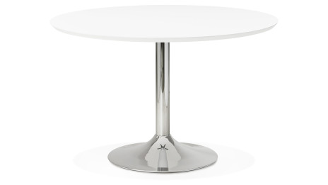 Table de repas ronde plateau blanc - Sati