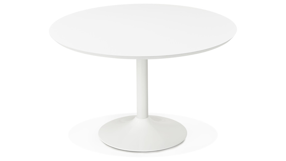 Table de repas ronde D120 cm Blanche - Evette