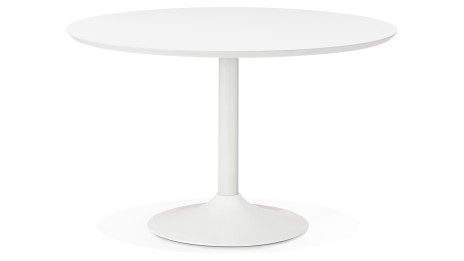 Table de repas ronde D120 cm Blanche - Evette