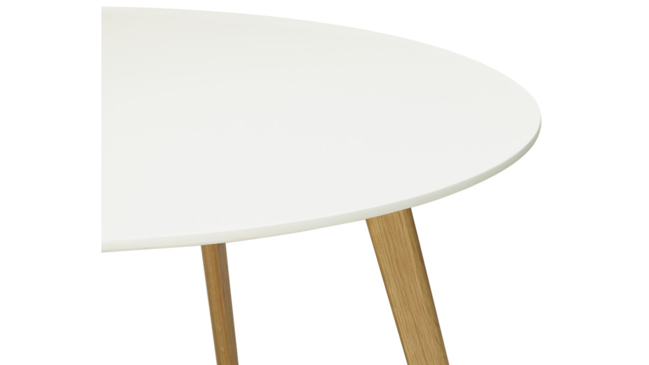 Table de repas ronde Plateau blanc D120cm - LOLA