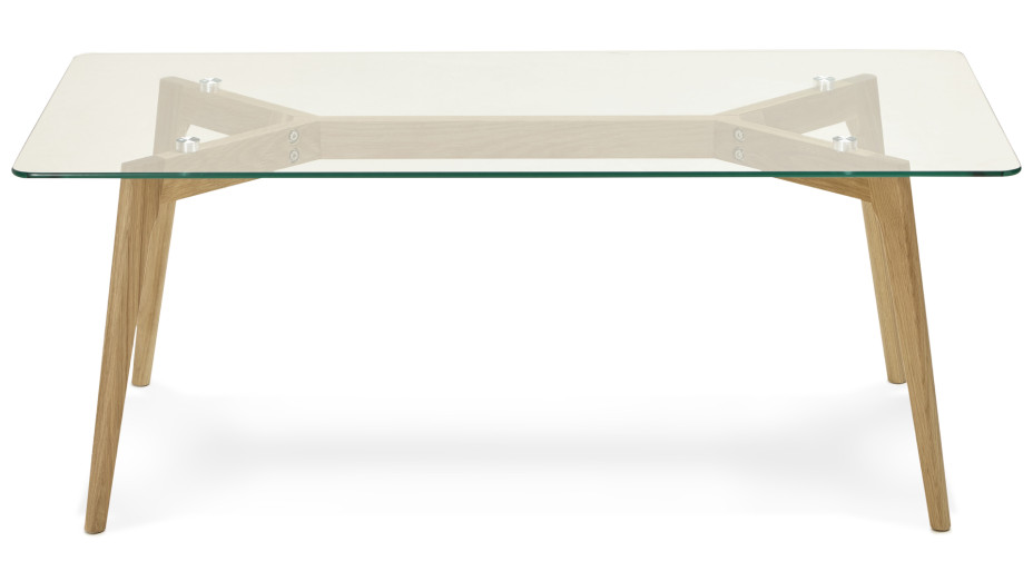 Table basse design plateau verre - LENA