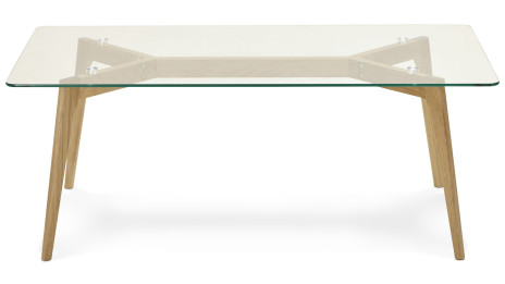 Table basse design plateau verre - LENA