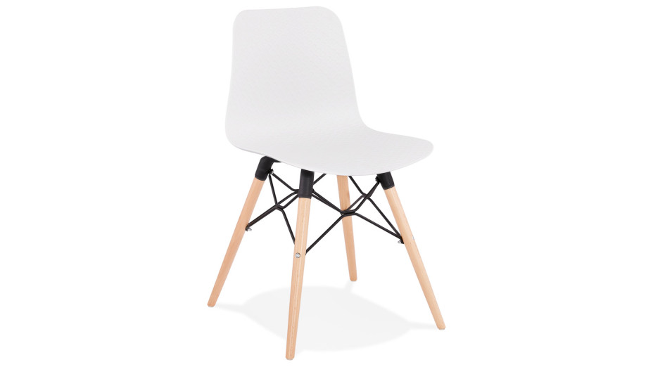 Chaise style scandinave blanche - CARO