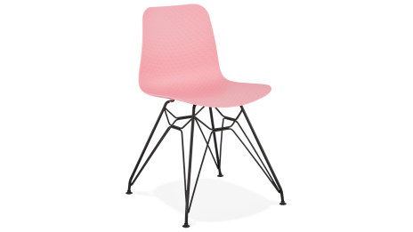 Chaise design Rose pied noir - Lassy