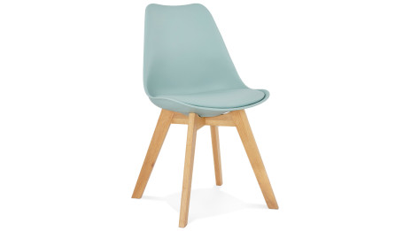 Chaise bleu pied bois - Trendy