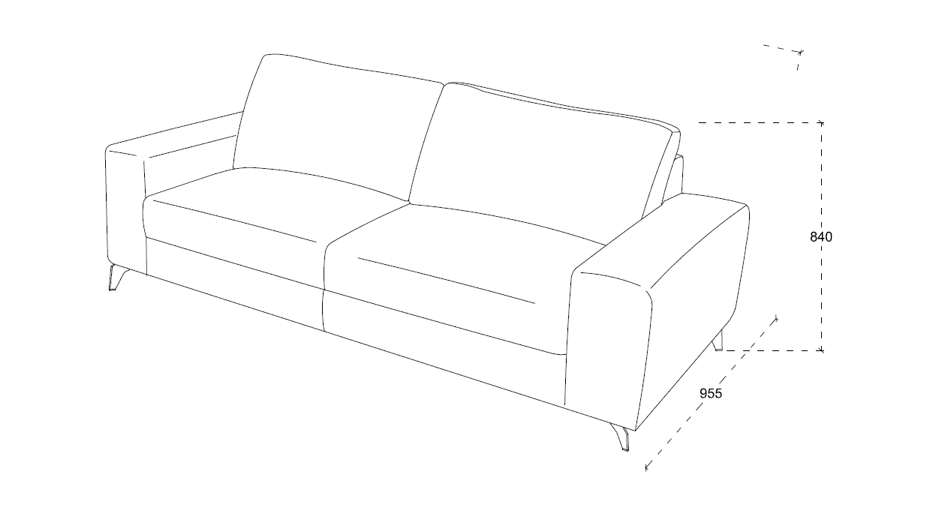Canapé design 3 places en tissu Gris - JAZZ II