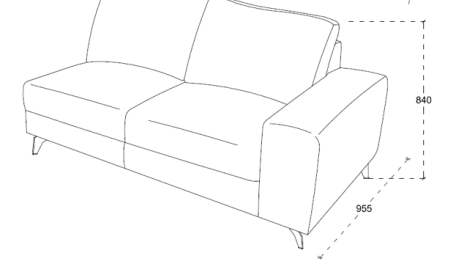 Canapé d'angle design gris avec méridienne - WALK GRIS CHABLIS