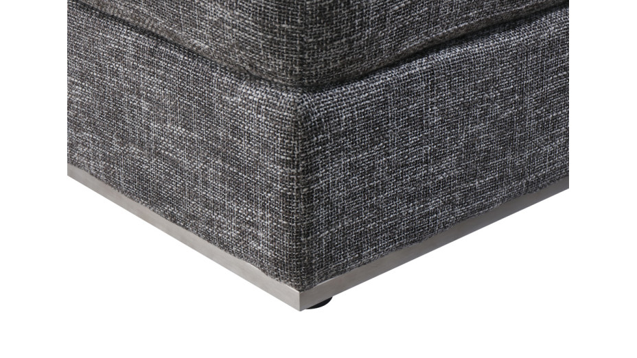 Canapé d'angle en tissu avec tétières - STREET GRIS NARBONNE