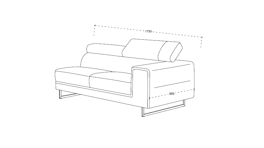 Canapé d'angle en tissu avec tétières - STREET GRIS NARBONNE
