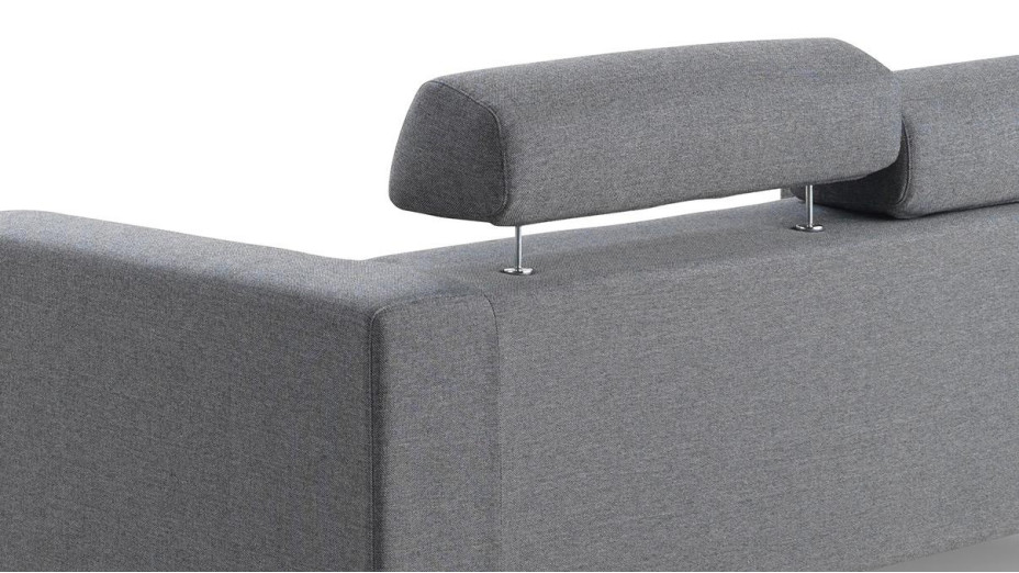 Canapé moderne 2 places en tissu Gris - PURE