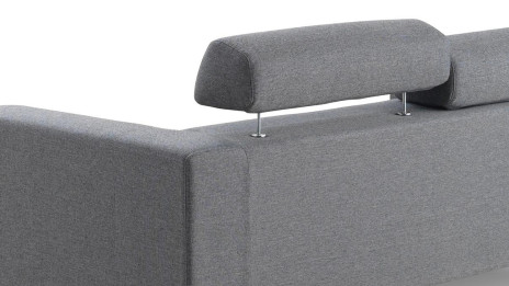 Canapé moderne 2 places en tissu Gris - PURE