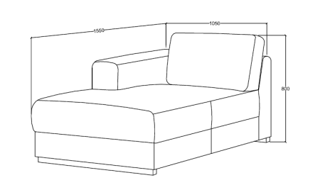 Salon canapé d'angle en tissu Marron - ROAD
