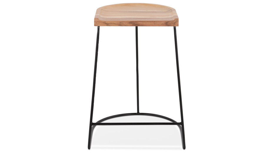 Tabouret snack Mi-hauteur bois et métal - Hector