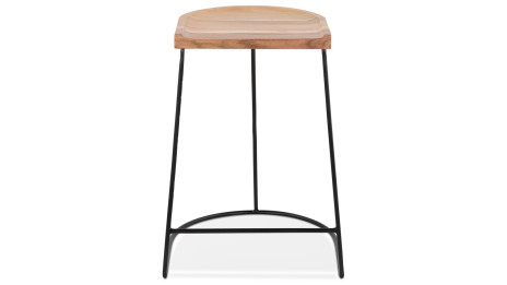 Tabouret snack Mi-hauteur bois et métal - Hector