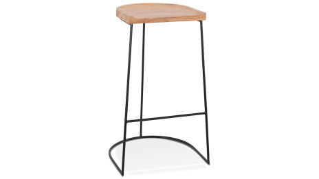 Tabouret de bar industriel bois et métal - Hector
