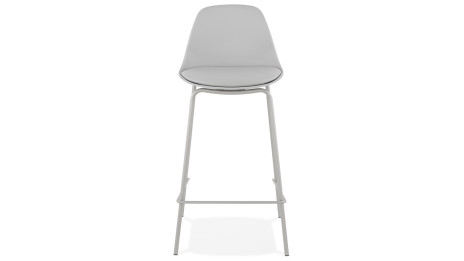 Tabouret snack Mi-hauteur gris pied métal gris - Nevy