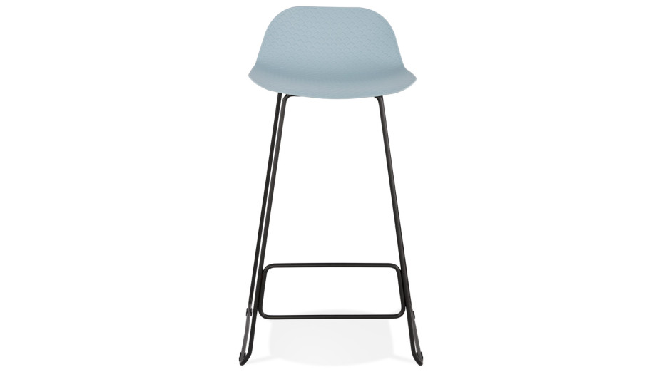 Tabouret de bar gris design pied métal noir - Never