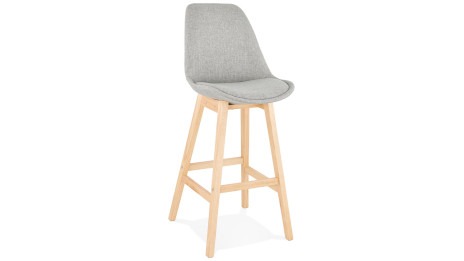 Tabouret de bar scandinave tissu gris - MUM