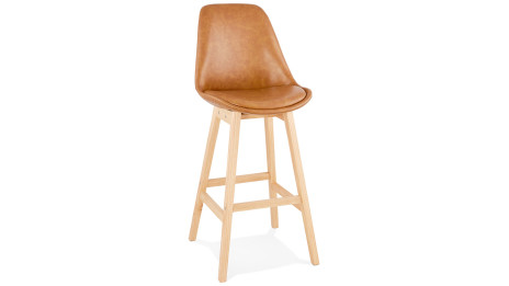 Tabouret de bar similicuir brun - DADDY