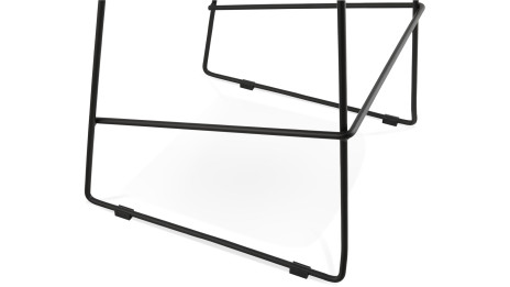 Tabouret de bar empilable tissu Gris foncé - Ely