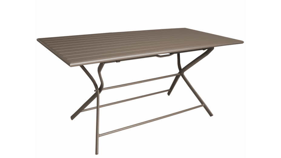 Table pliante 160 x 78 cm Grise - GLOBE