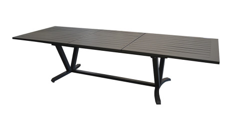 Table de jardin extensible 220/300 x 103 aluminium gris - Deli