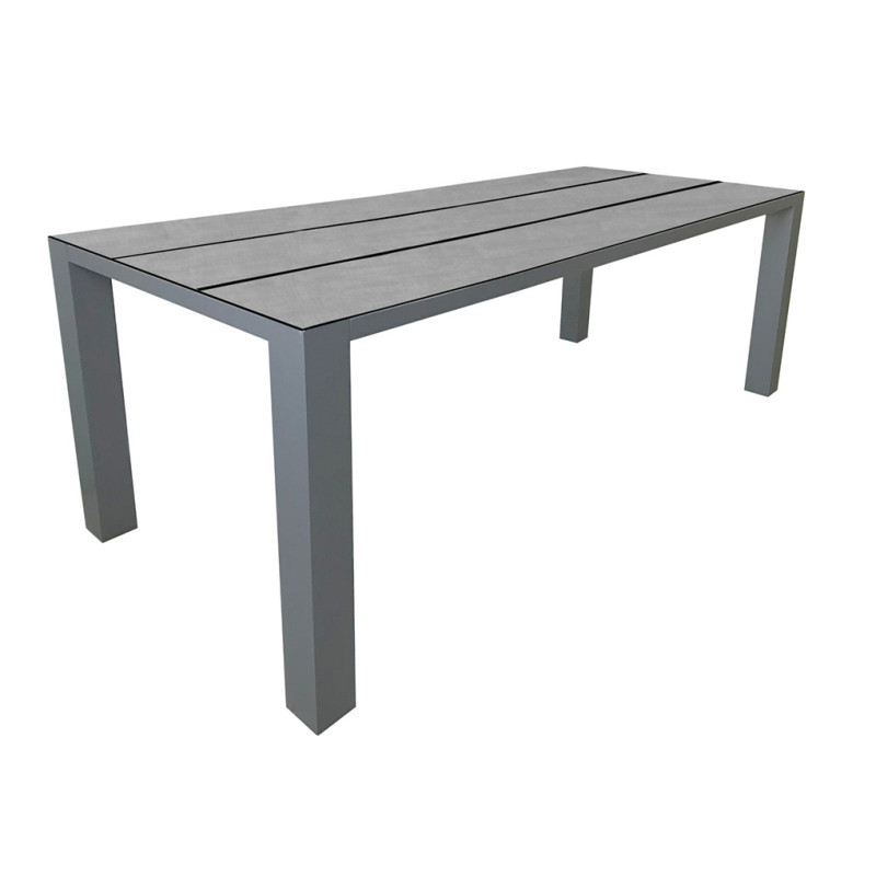 Table de jardin taupe 238 cm plateau trespa - Toronto