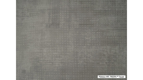 Mange debout taupe 150 cm plateau trespa - Dakota