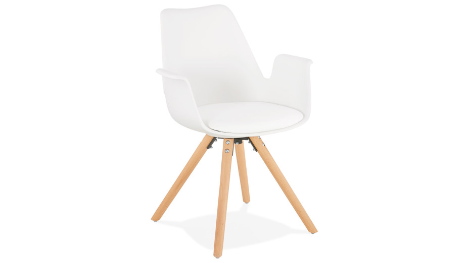 Fauteuil moderne Blanc - LEON