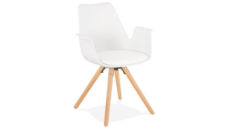 Fauteuil moderne Blanc - LEON