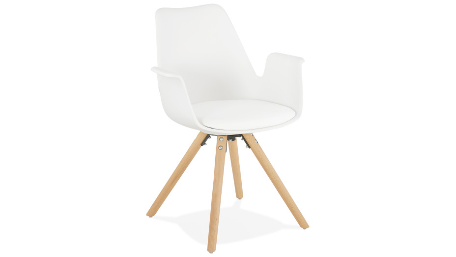 Fauteuil moderne Blanc - LEON