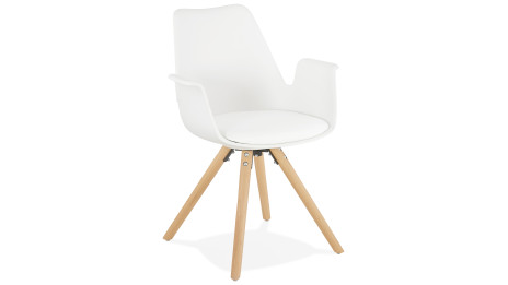 Fauteuil moderne Blanc - LEON