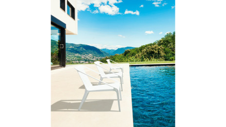 Fauteuil lounge de jardin Blanc - SURF