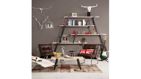FOT - Fauteuil en simili cuir chocolat