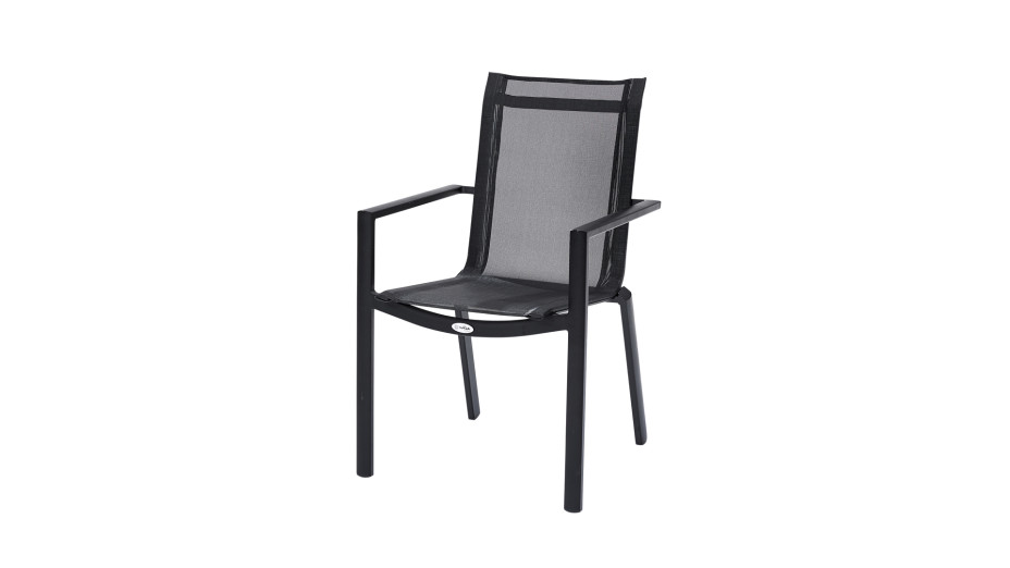 Fauteuil Textilène Noir - BLACKSTAR