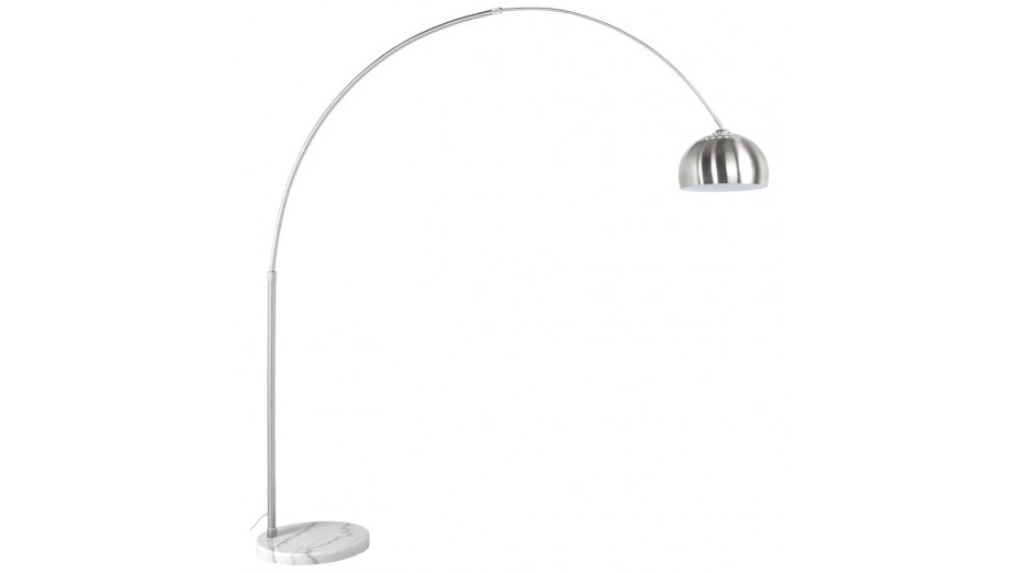 Lampadaire Arco métal arc lampe de salon sur pied arc intérieur chrome