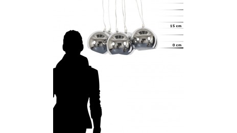 STEPH - Suspension design boules suspendues chrome
