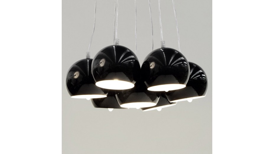 STEPH - Suspension design boules suspendues noire