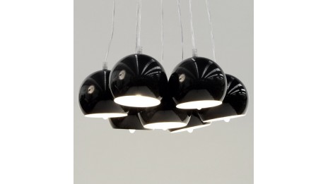 STEPH - Suspension design boules suspendues noire