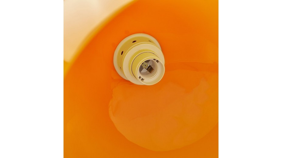 Luna - Supension abat-jour boule orange