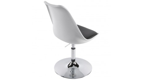 LYS- Chaise moderne pivotante noire et blanche