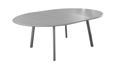 Table Ronde Extensible 150/200 x 150 cm Grise - BRASA