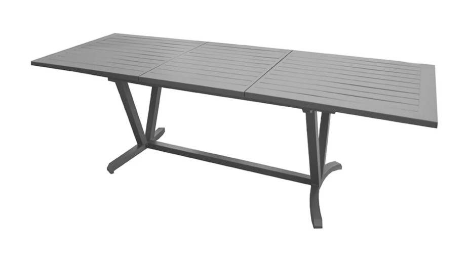 Table de jardin extensible 180/240 x 107 aluminium taupe - Deli