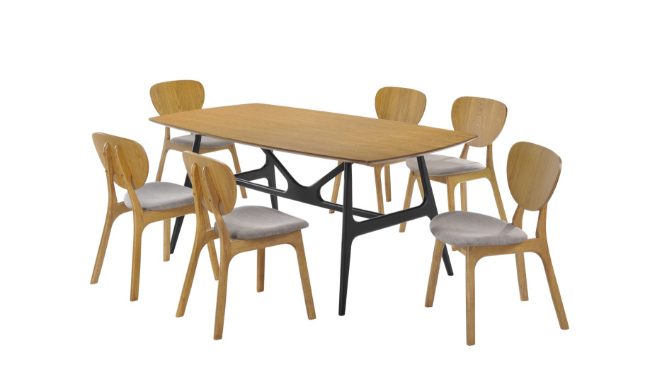 Table contemporaine 180 cm Chêne - YOKA