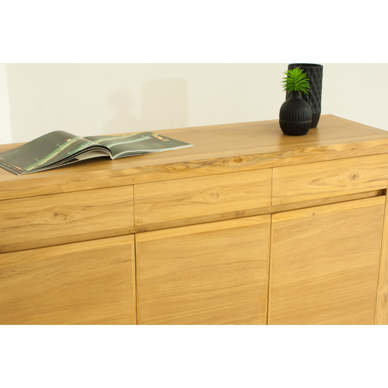 Buffet salon exotique bois de teck grand modèle BISHO | Buffets