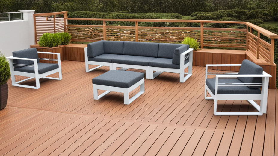 Salon de jardin aluminium haut de gamme 5 places - ST TROPEZ